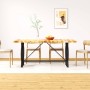 Mesa de comedor de madera maciza de mango rugosa 180 cm en Mesas de comedor | Comprar online en Foru.es