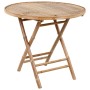 Set de comedor exterior plegable 5 piezas con cojines bambú de , Conjuntos de jardín - Ref: Foro24-3063971, Precio: 273,50 €,...