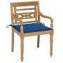 Sillas Batavia 2 uds teca maciza con cojines azul royal de , Sillas de jardín - Ref: Foro24-3062137, Precio: 253,50 €, Descue...