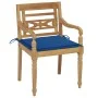 Sillas Batavia 2 uds teca maciza con cojines azul royal de , Sillas de jardín - Ref: Foro24-3062137, Precio: 249,09 €, Descue...