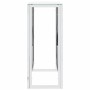 Mesa consola de acero inoxidable y vidrio plateada 70x30x70 cm de , Mesas auxiliares - Ref: Foro24-350035, Precio: 177,97 €, ...