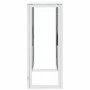 Mesa consola de acero inoxidable y vidrio plateada 70x30x70 cm de , Mesas auxiliares - Ref: Foro24-350035, Precio: 174,71 €, ...