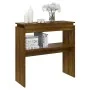 Mesa consola madera contrachapada roble marrón 80x30x80 cm de , Mesas auxiliares - Ref: Foro24-815218, Precio: 42,87 €, Descu...