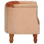 Echtes Ledersofa und massives Mangoholz in Braun. von , Sessel - Ref: Foro24-320603, Preis: 216,21 €, Rabatt: %