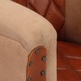 Sillón de cuero auténtico y madera maciza de mango marrón de , Sillones - Ref: Foro24-320603, Precio: 220,79 €, Descuento: %