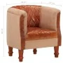 Echtes Ledersofa und massives Mangoholz in Braun. von , Sessel - Ref: Foro24-320603, Preis: 216,21 €, Rabatt: %
