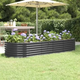 Jardinera arriate acero recubierto polvo antracita 224x80x36 cm de , Maceteros y jardineras - Ref: Foro24-318921, Precio: 61,...