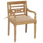 Sillas Batavia 4 unidades madera maciza de teca con cojines de , Sillas de jardín - Ref: Foro24-3073298, Precio: 505,88 €, De...