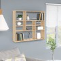 Estantería de pared contrachapada color roble 90x16x78 cm de vidaXL, Estantes y estanterías - Ref: Foro24-802942, Precio: 45,...