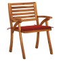 Sillas de jardín 8 uds madera maciza de teca con cojines de , Sillas de jardín - Ref: Foro24-3075207, Precio: 782,45 €, Descu...