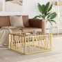 Mesa de centro de acero inoxidable y vidrio dorada 80x80x40 cm de , Mesas de centro - Ref: Foro24-350058, Precio: 220,96 €, D...