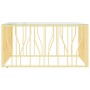 Mesa de centro acero inoxidable y vidrio 100x100x50 cm de , Mesas de centro - Ref: Foro24-350066, Precio: 261,89 €, Descuento: %