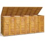 Cobertizo para 4 cubos de basura madera acacia 280x89x117cm de , Soportes para contenedores de residuos - Ref: Foro24-3155241...
