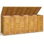 Cobertizo para 4 cubos de basura madera acacia 280x89x117cm de , Soportes para contenedores de residuos - Ref: Foro24-3155241...