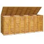 Cobertizo para 4 cubos de basura madera acacia 280x89x117cm de , Soportes para contenedores de residuos - Ref: Foro24-3155241...