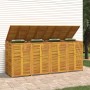 Cobertizo para 4 cubos de basura madera acacia 280x89x117cm de , Soportes para contenedores de residuos - Ref: Foro24-3155241...