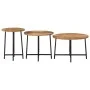 Stapelbare Couchtische 3-teilig aus massivem Mangoholz und Eisen von , Couchtisch - Ref: Foro24-371971, Preis: 71,17 €, Rabat...