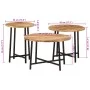 Stapelbare Couchtische 3-teilig aus massivem Mangoholz und Eisen von , Couchtisch - Ref: Foro24-371971, Preis: 71,17 €, Rabat...