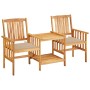 Sillas y mesita de jardín con cojines madera maciza acacia de , Conjuntos de jardín - Ref: Foro24-3061278, Precio: 152,52 €, ...