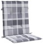Cojín silla de jardín respaldo bajo 6 uds tela a cuadros gris de , Cojines para sillas y sofás - Ref: Foro24-314157, Precio: ...