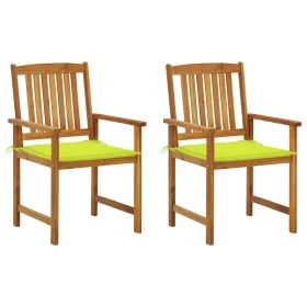 Sillas de jardín con cojines 2 unidades madera maciza de acacia de , Sillas de jardín - Ref: Foro24-3061189, Precio: 149,00 €...