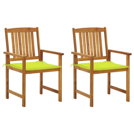 Sillas de jardín con cojines 2 unidades madera maciza de acacia de , Sillas de jardín - Ref: Foro24-3061189, Precio: 151,48 €...
