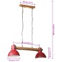Lámpara de techo rojo desgastado 25 W E27 85x28x109 cm de , Lámparas - Ref: Foro24-371839, Precio: 60,25 €, Descuento: %
