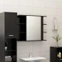 Armario de espejo de baño contrachapada negro 80x20,5x64 cm de vidaXL, Tocadores de baño - Ref: Foro24-802607, Precio: 68,97 ...