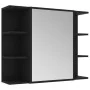 Armario de espejo de baño contrachapada negro 80x20,5x64 cm de vidaXL, Tocadores de baño - Ref: Foro24-802607, Precio: 68,97 ...