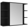 Armario de espejo de baño contrachapada negro 80x20,5x64 cm de vidaXL, Tocadores de baño - Ref: Foro24-802607, Precio: 69,84 ...