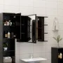 Armario de espejo de baño contrachapada negro 80x20,5x64 cm de vidaXL, Tocadores de baño - Ref: Foro24-802607, Precio: 68,97 ...
