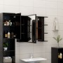 Armario de espejo de baño contrachapada negro 80x20,5x64 cm de vidaXL, Tocadores de baño - Ref: Foro24-802607, Precio: 69,84 ...