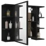Armario de espejo de baño contrachapada negro 80x20,5x64 cm de vidaXL, Tocadores de baño - Ref: Foro24-802607, Precio: 68,97 ...