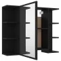 Armario de espejo de baño contrachapada negro 80x20,5x64 cm de vidaXL, Tocadores de baño - Ref: Foro24-802607, Precio: 68,97 ...