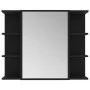 Armario de espejo de baño contrachapada negro 80x20,5x64 cm de vidaXL, Tocadores de baño - Ref: Foro24-802607, Precio: 68,97 ...