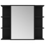 Armario de espejo de baño contrachapada negro 80x20,5x64 cm de vidaXL, Tocadores de baño - Ref: Foro24-802607, Precio: 69,84 ...