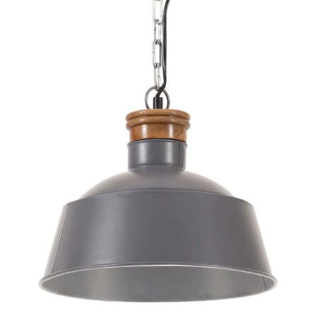 Lámpara colgante industrial 32 cm gris E27 de vidaXL, Lámparas - Ref: Foro24-320840, Precio: 52,79 €, Descuento: %
