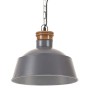 Lámpara colgante industrial 32 cm gris E27 de vidaXL, Lámparas - Ref: Foro24-320840, Precio: 52,79 €, Descuento: %