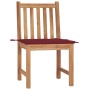 Sillas de jardín 2 unidades madera maciza de teca con cojines de , Sillas de jardín - Ref: Foro24-3062925, Precio: 236,93 €, ...