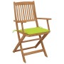 Sillas de jardín plegables 4 uds y cojines madera maciza acacia de , Sillas de jardín - Ref: Foro24-3064628, Precio: 236,52 €...