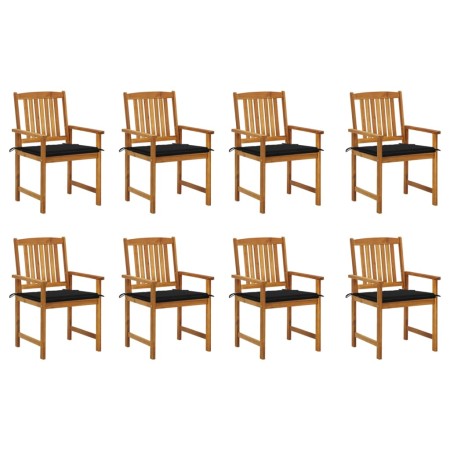 Sillas de jardín con cojines 8 uds madera maciza de acacia de , Sillas de jardín - Ref: Foro24-3078173, Precio: 653,39 €, Des...