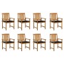 Sillas de jardín con cojines 8 uds madera maciza de acacia de , Sillas de jardín - Ref: Foro24-3078173, Precio: 653,39 €, Des...