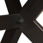 Mesa de comedor madera maciza reciclada y acero cruzado 180 cm en Mesas de comedor | Comprar online en Foru.es