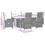 Set de comedor de jardín 7 pzas y cojines ratán sintético negro de , Conjuntos de jardín - Ref: Foro24-3213530, Precio: 915,5...