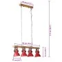 Lámpara de techo rojo desgastado 25 W E27 90x24x111 cm de , Lámparas - Ref: Foro24-371837, Precio: 93,41 €, Descuento: %