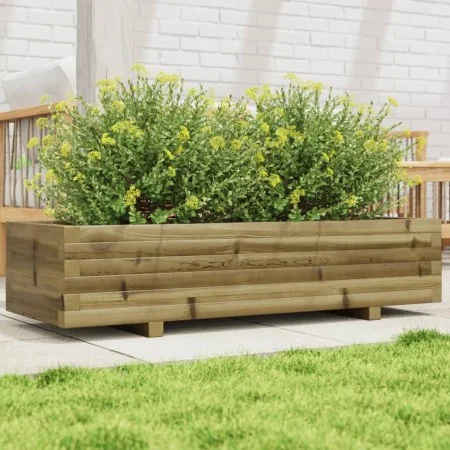 Jardinera de madera de pino impregnada 110x40x26,5 cm de , Maceteros y jardineras - Ref: Foro24-847342, Precio: 105,00 €, Des...