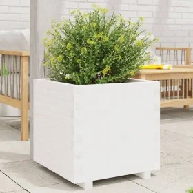 Solid white pine wood planter 50x50x49.5 cm by , Pots and planters - Ref: Foro24-847354, Price: 105,73 €, Discount: %