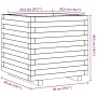 Jardinera madera maciza de pino blanco 50x50x49,5 cm de , Maceteros y jardineras - Ref: Foro24-847354, Precio: 106,83 €, Desc...