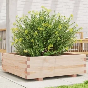 Jardinera de madera maciza de pino 80x80x26,5 cm de , Maceteros y jardineras - Ref: Foro24-847308, Precio: 75,60 €, Descuento: %