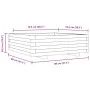 Jardinera de madera maciza de pino 80x80x26,5 cm de , Maceteros y jardineras - Ref: Foro24-847308, Precio: 75,60 €, Descuento: %